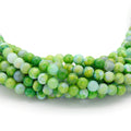 Green Mottled Agate Beads