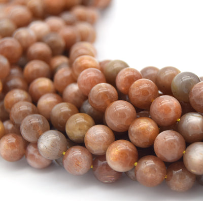 Sunstone Beads  | 6mm, 8mm, 10mm, 12mm, 14mm | Round Smooth Sunstone Beads