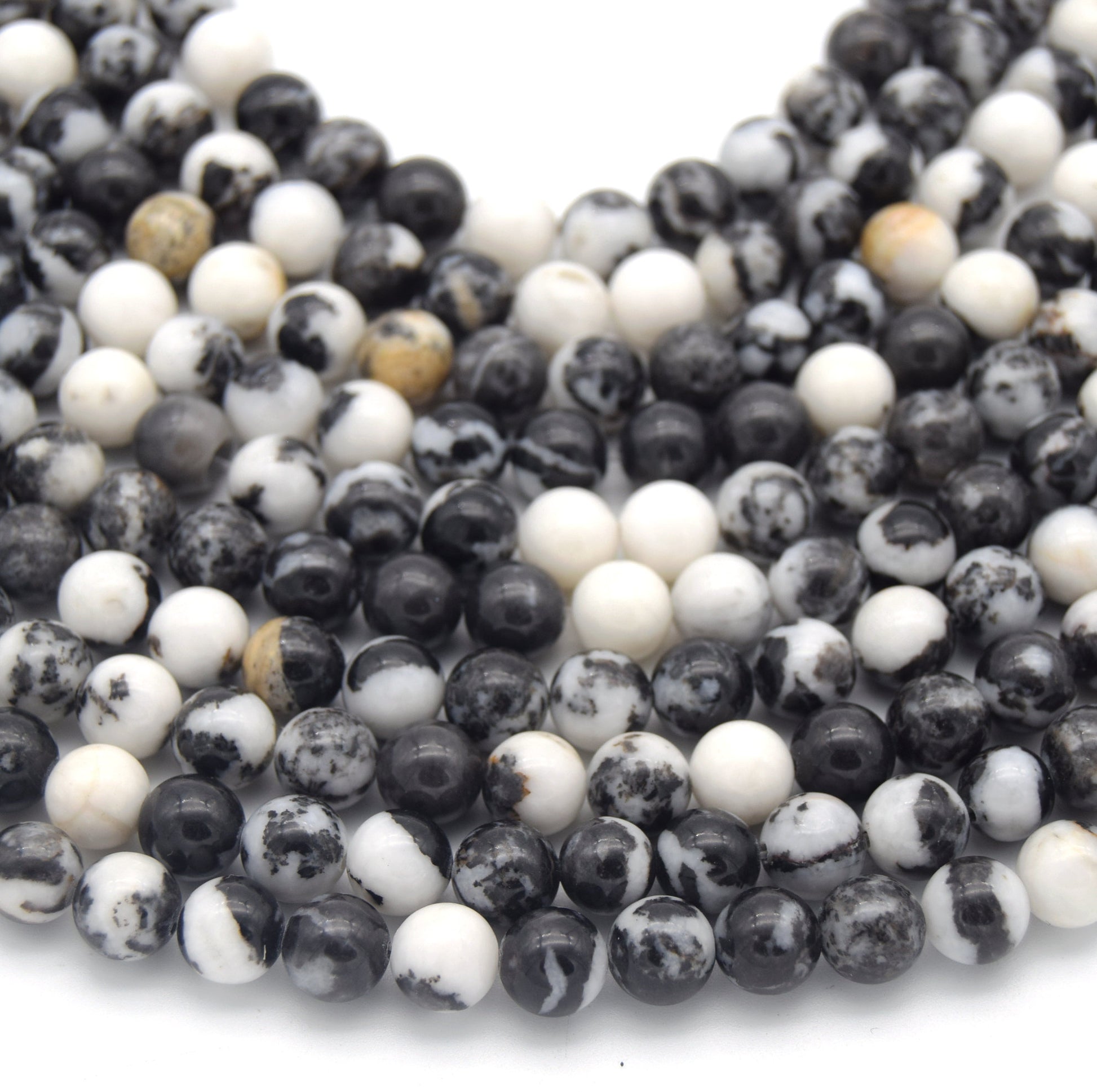 Zebra Jasper Beads |  Natural Smooth Round Gemstone Beads - 2mm 4mm 6mm 8mm 10mm Available