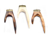 Bone Pendant | Antler Tusk Shaped Natural Ox Bone Pendant with Dotted Gold Cap - 3 Colors available