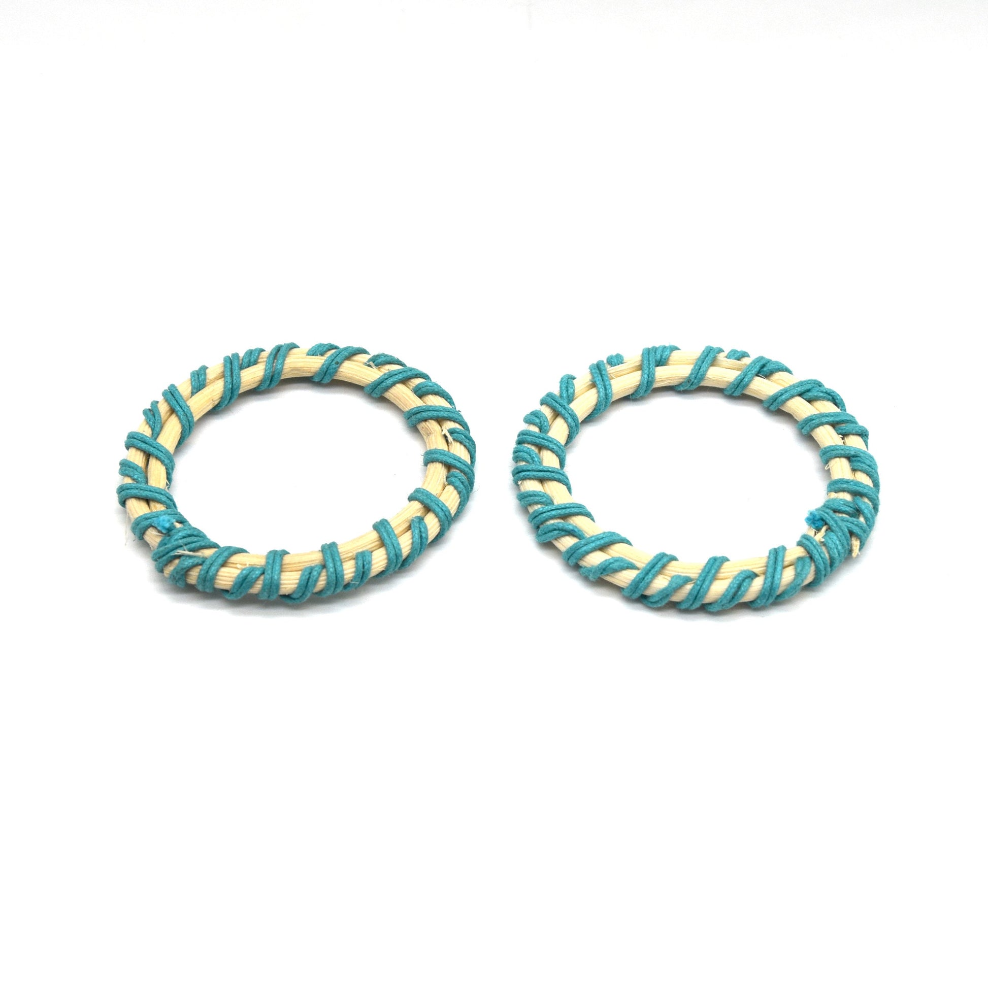 Rattan Wood Earring Finding | Handmade Natural Teal Interwoven Reed  Square Circle Triangle Oval Jewelry Component - Sold in Pairs