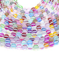Synthetic Moonstone Beads | Mystic Aura Quartz Beads | Rainbow Holographic Glass Beads - 6mm 8mm 10mm 12mm Available