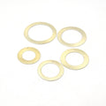 Brushed Finish Circle/Ring/Hoop Shaped Plated Copper Components - Sold in Packs of 10 - Multiple Sizes Available