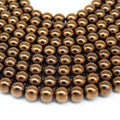 Hematite Beads | Metallic Bronze Round Natural Gemstone Beads - 4mm 6mm 8mm 10mm Available