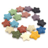 Star Lava Beads | Natural Multi-Color Lava Rock Beads | Diffuser Beads