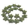 Star Lava Beads | Natural Olive Green Lava Rock Beads - 22mm 27mm 42mm Available