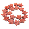 Star Lava Beads | Natural Red Lava Rock Beads - 22mm 27mm 42mm Available
