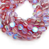 Synthetic Moonstone Beads | Mystic Aura Quartz Beads | Red Matte Holographic Glass Beads - 6mm 8mm 10mm 12mm Available