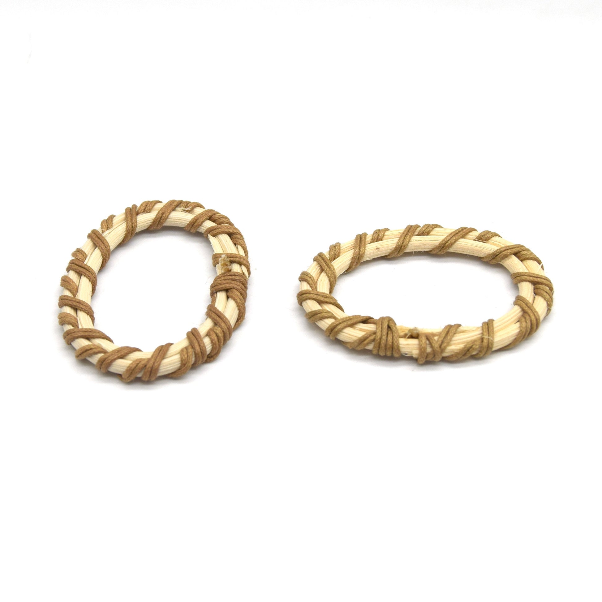Rattan Wood Earring Finding | Handmade Natural Tan Interwoven Reed  Square Circle Triangle Oval Jewelry Component - Sold in Pairs