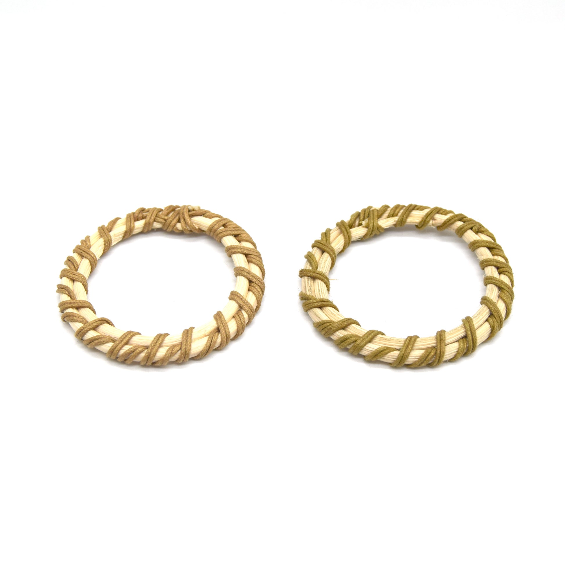 Rattan Wood Earring Finding | Handmade Natural Tan Interwoven Reed  Square Circle Triangle Oval Jewelry Component - Sold in Pairs