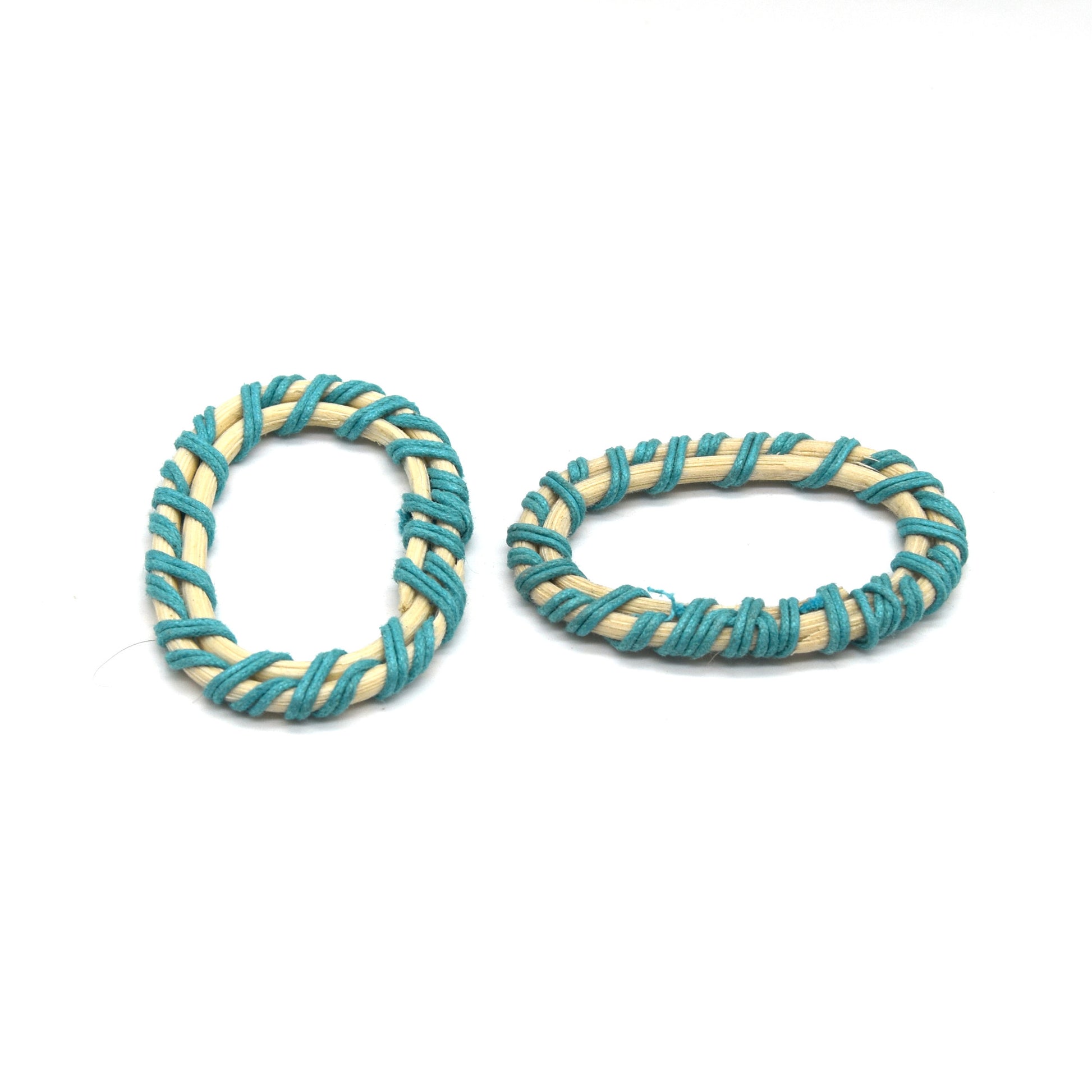 Rattan Wood Earring Finding | Handmade Natural Teal Interwoven Reed  Square Circle Triangle Oval Jewelry Component - Sold in Pairs