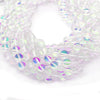 Synthetic Moonstone Beads | Mystic Aura Quartz Beads | Clear Holographic Glass Beads - 6mm 8mm 10mm 12mm Available