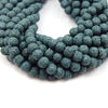 Lava Beads | Dark Teal Round Diffuser Beads - 6mm 8mm 10mm 12mm 14mm 16mm 18mm Available
