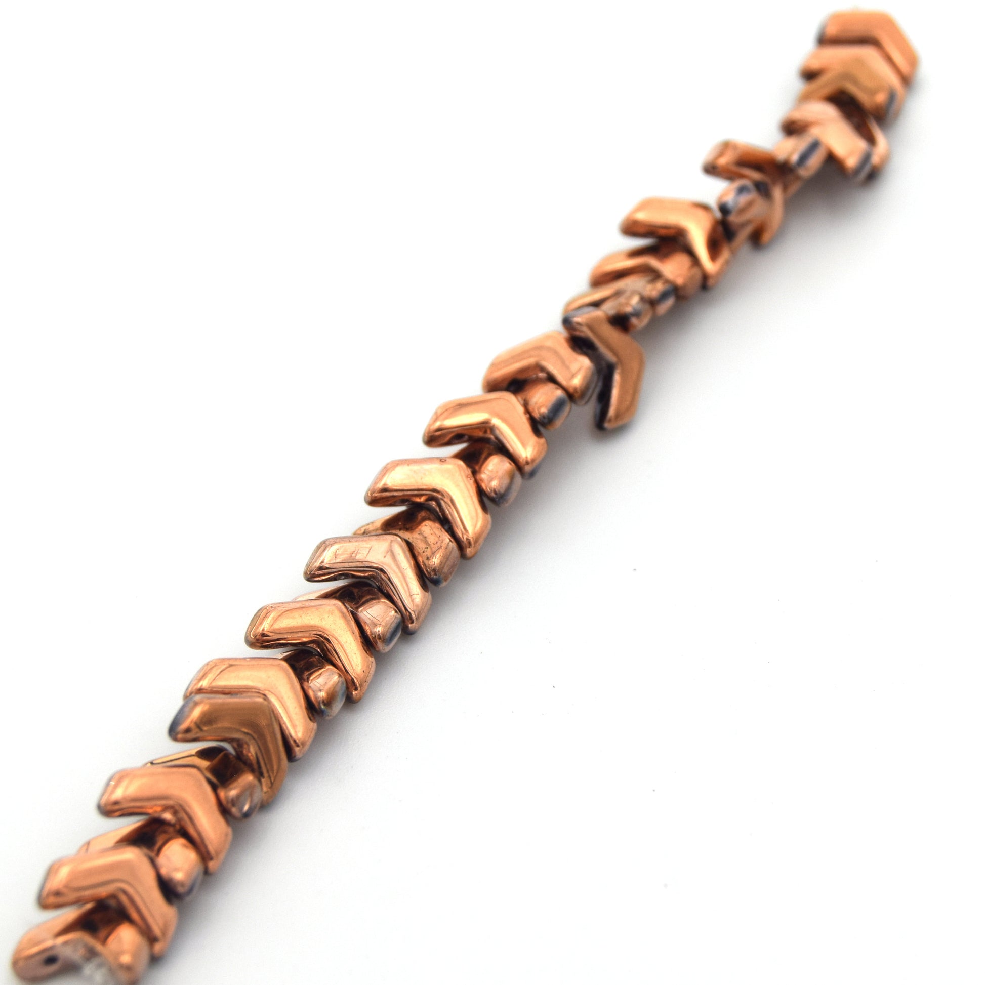 Chevron Duo Beads | 10mm x 4mm Full Capri Bronze - 2 hole Czech Glass | 30 Beads per strand