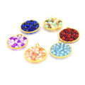 Seed Bead Component | 15mm Circle Shaped Gold Jewelry Component -