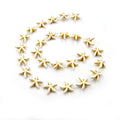 Howlite Starfish Beads for Summer Jewelry