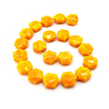 Yellow Orange Chinese Crystal Beads | Hexagon, Rectangle, Oval, Square, Coin, Teardrop, Shaped Glass Beads
