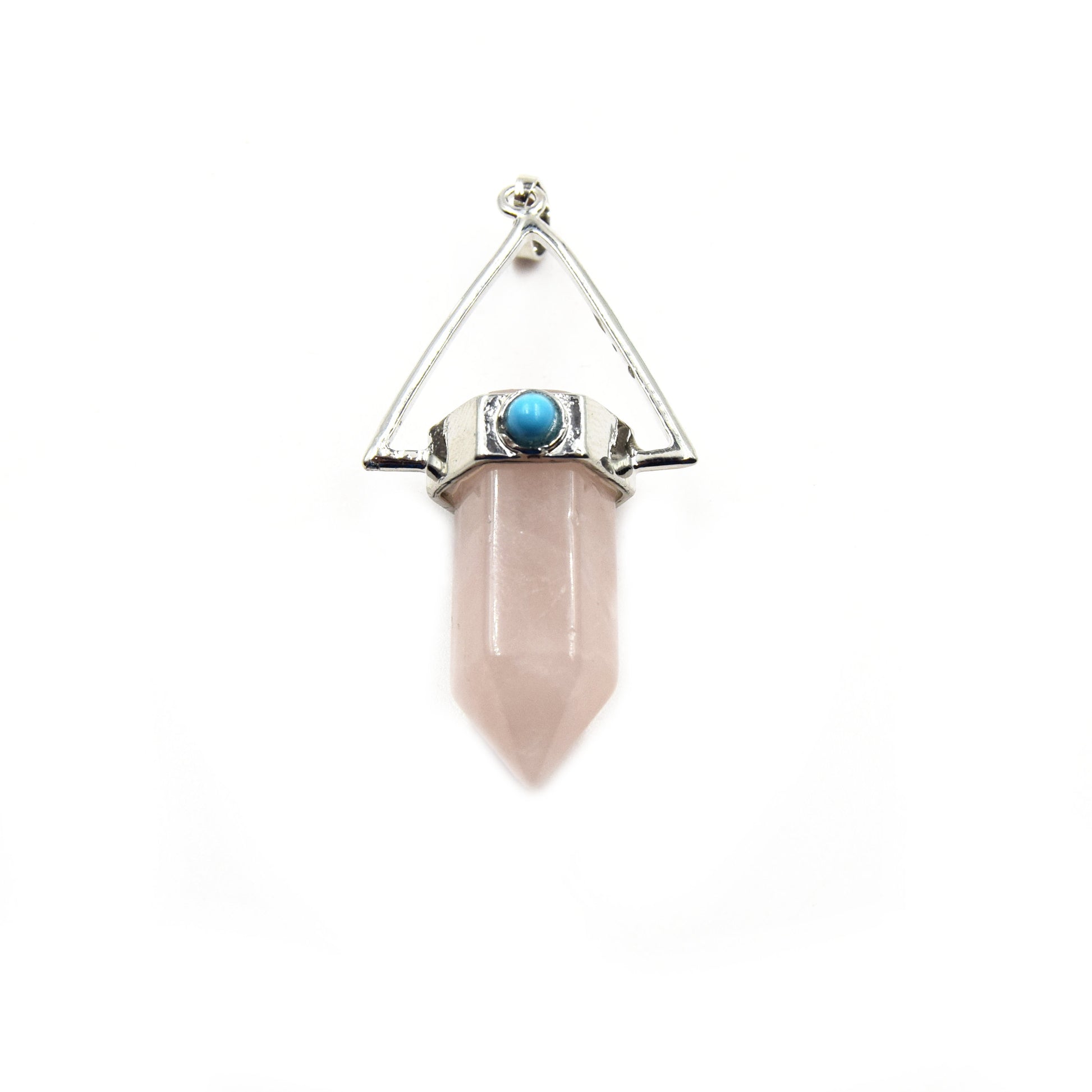 Natural Pendulum Point Pendant | Quartz Tiger Eye Agate Lapis Aventurine Opalite Howlite Hexagonal Point Pendant - Sold Individually