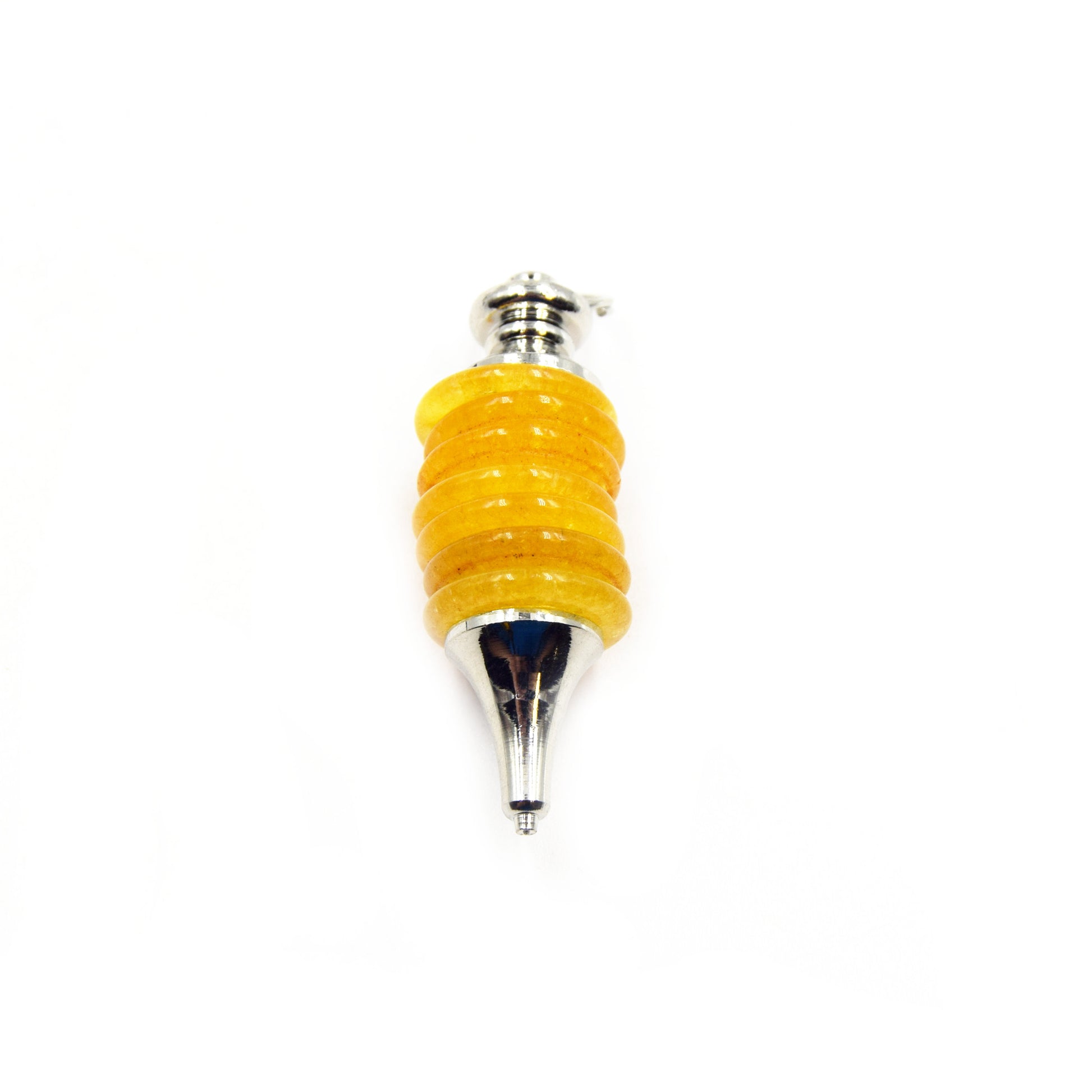 Natural 7 Chakra Disc Pendulum Point Pendant | Quartz Tiger Eye Lapis Aventurine Jasper Citrine Amethyst Point Pendant - Sold Individually