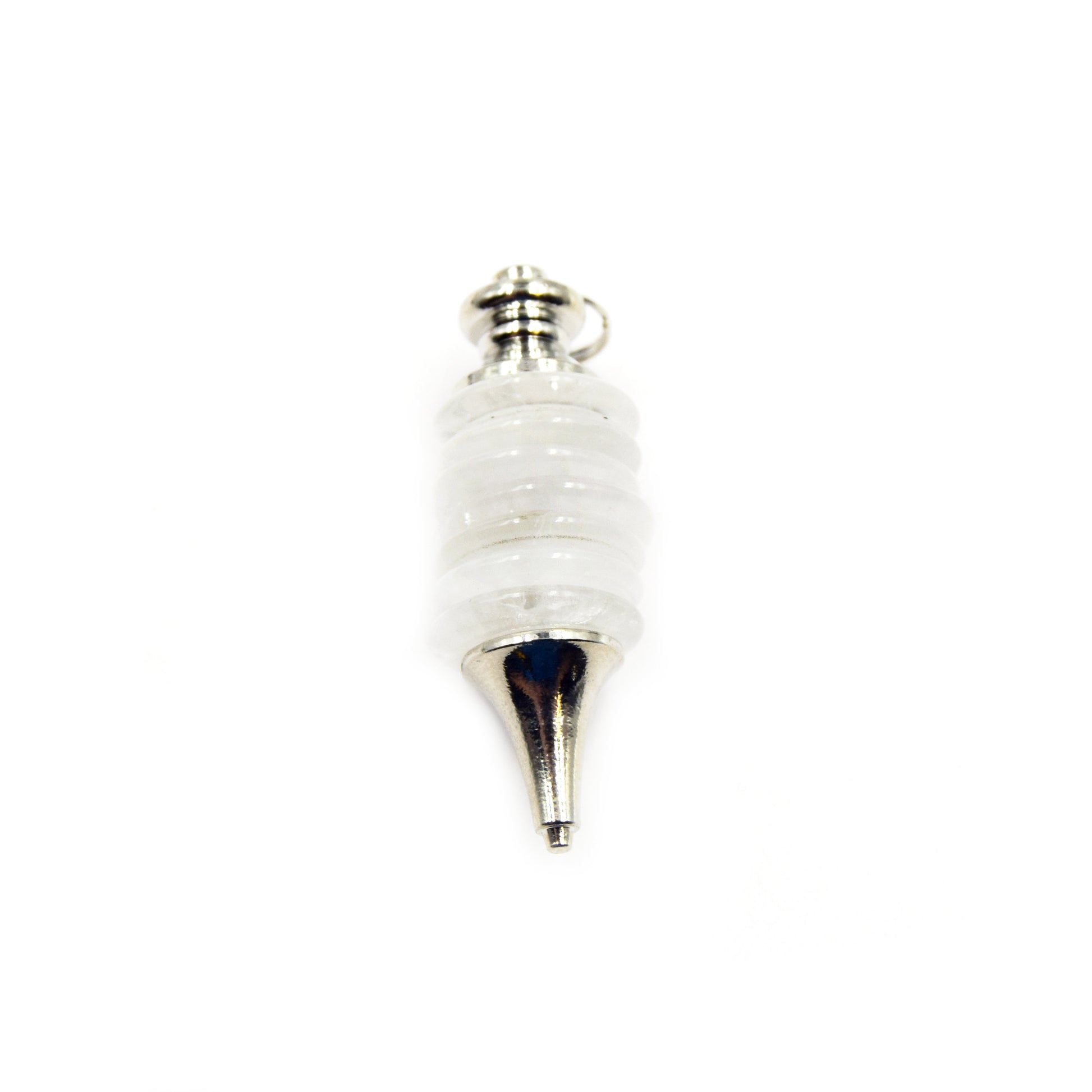 Natural 7 Chakra Disc Pendulum Point Pendant | Quartz Tiger Eye Lapis Aventurine Jasper Citrine Amethyst Point Pendant - Sold Individually