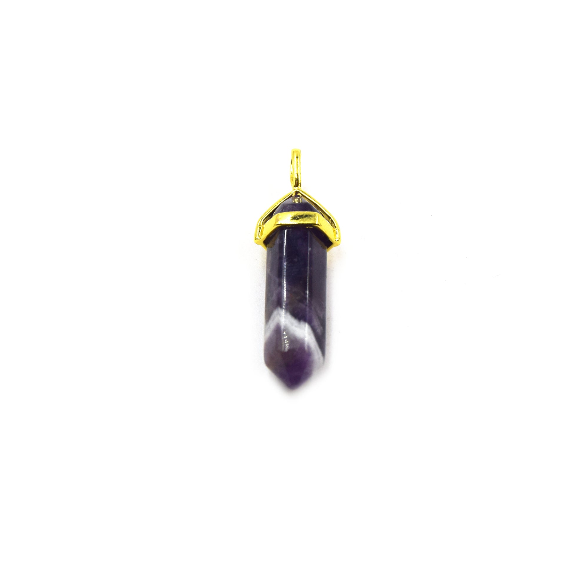 Natural Pendulum Point Pendant | Amethyst Hexagonal Point Pendant - Sold Individually