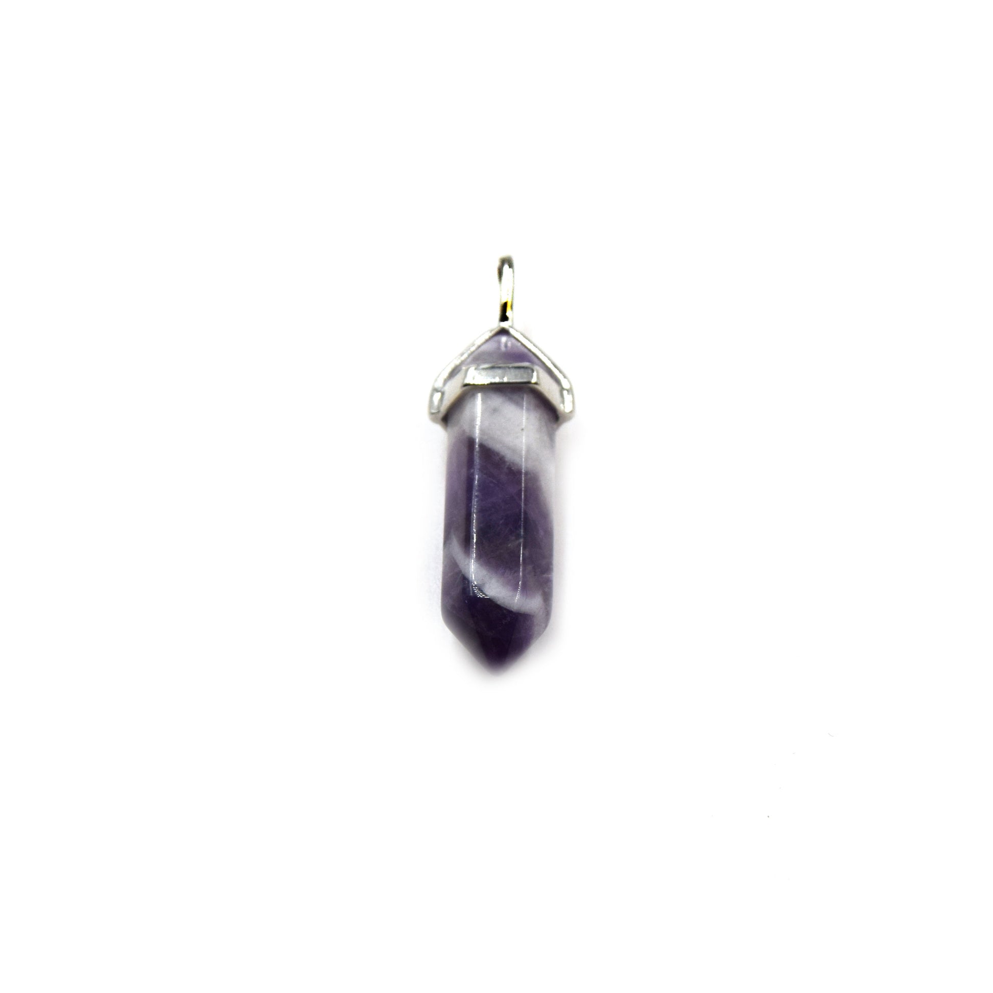 Natural Pendulum Point Pendant | Amethyst Hexagonal Point Pendant - Sold Individually