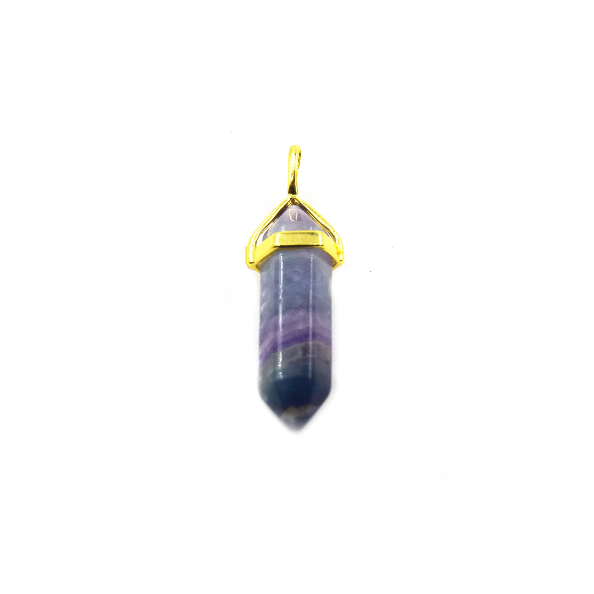 Natural Pendulum Point Pendant | Fluorite Hexagonal Point Pendant - Sold Individually