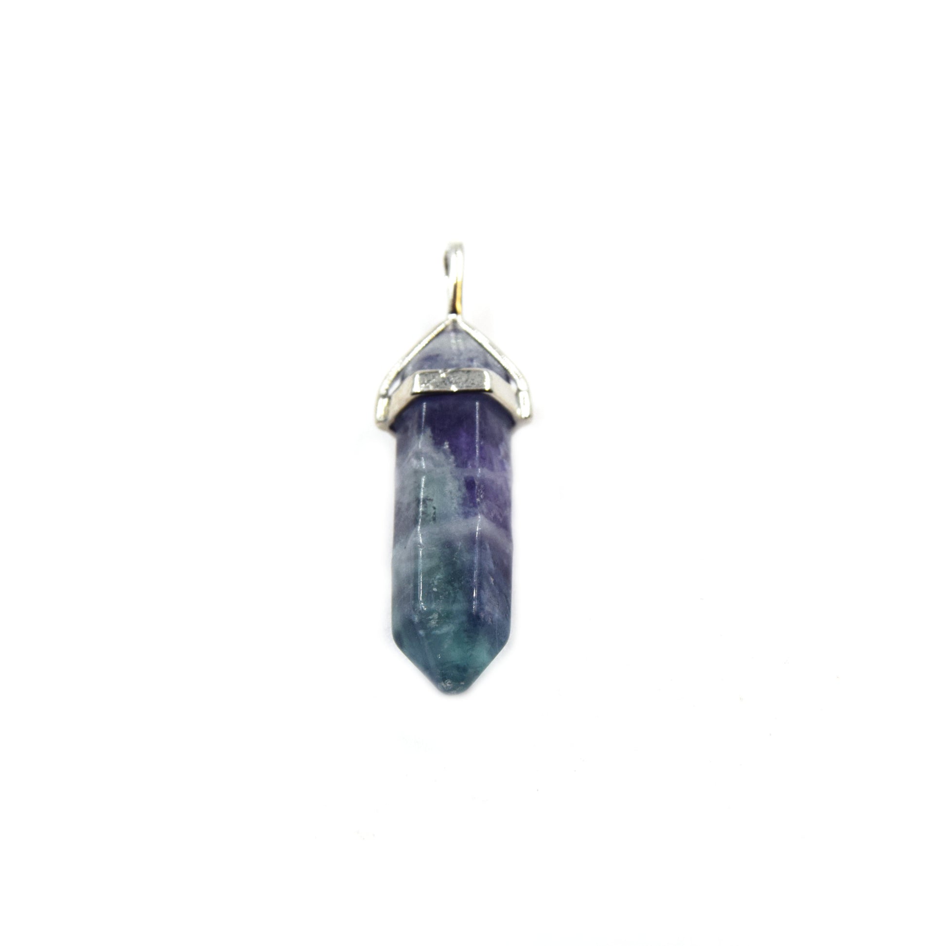 Natural Pendulum Point Pendant | Fluorite Hexagonal Point Pendant - Sold Individually