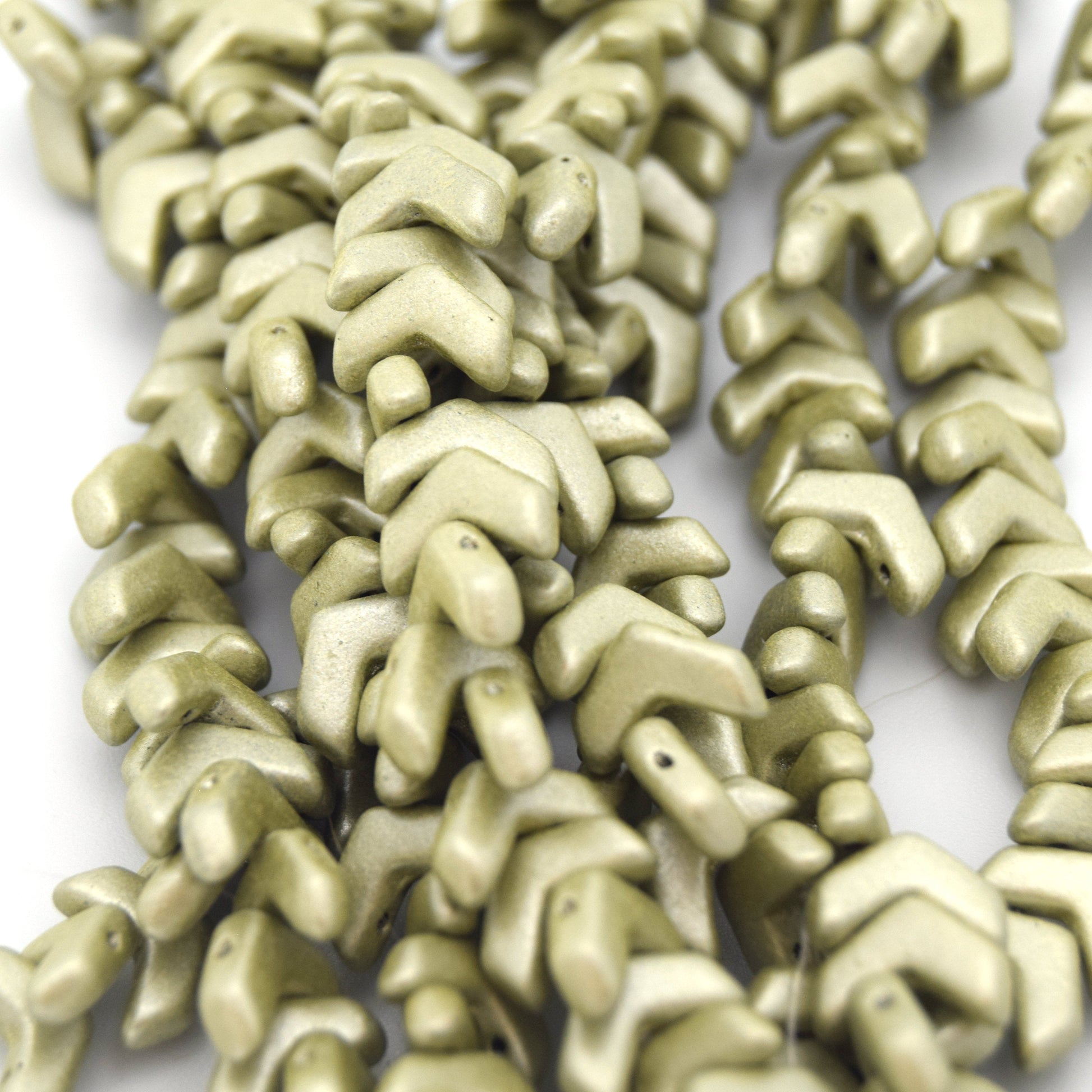 Chevron Duo Beads | 10mm x 4mm Jet Suede Gold - 2 hole Czech Glass | 30 Beads per strand