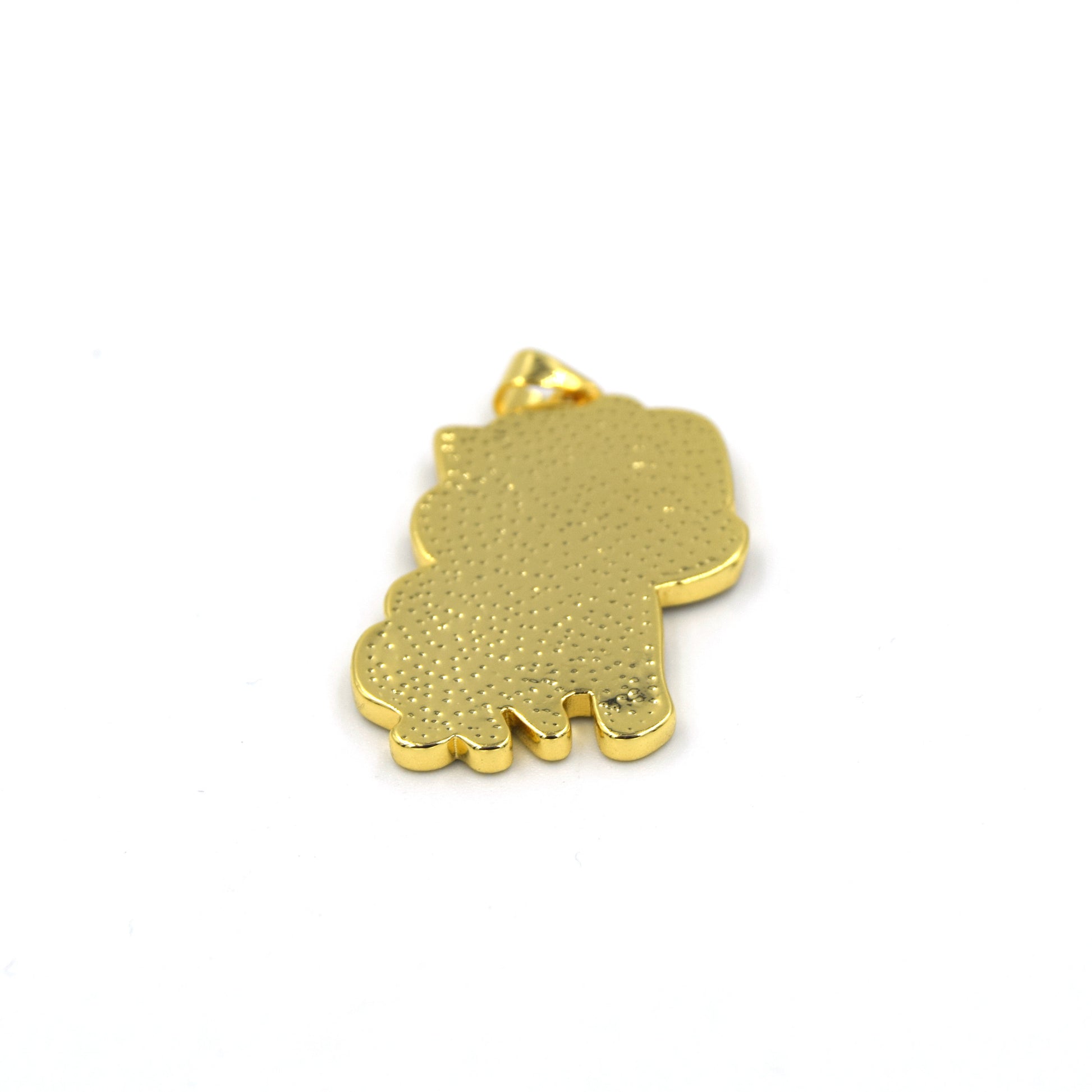 Enamel Brass Pendant | 30mm White Pegasus - Pastel colored