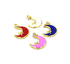 Celestial Jewelry Pendant | 20mm Enamel Moon and Star Pendant