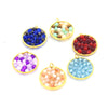 Seed Bead Component | 15mm Circle Shaped Gold Jewelry Component -