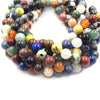Mixed Gemstone Beads | Natural Smooth Round Gemstone Beads | 4mm 6mm 8mm 10mm 12mm
