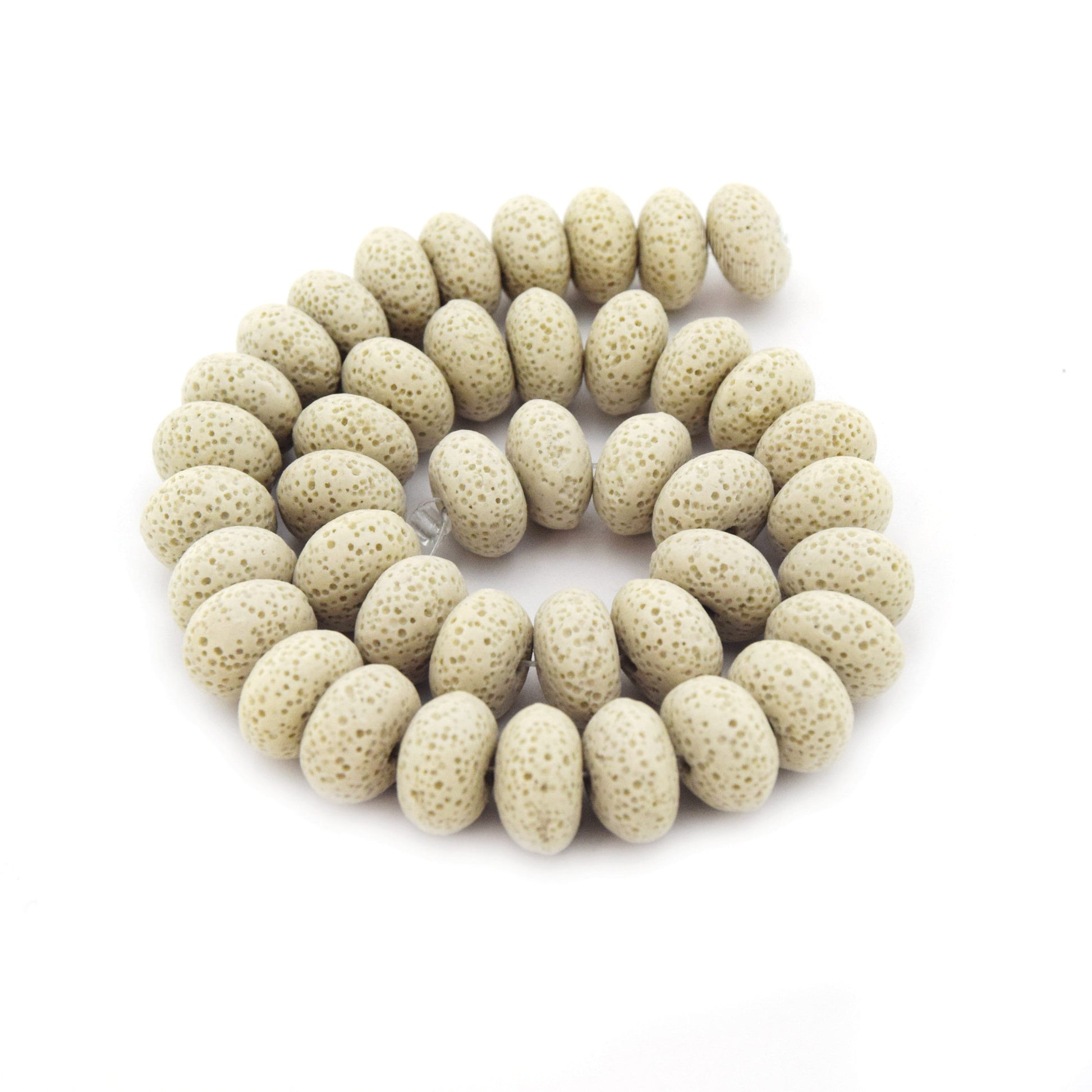 Lava Beads | 16mm Rondelle Bead | Essential Oil Diffuser Beads | Gray Beads, Tan Beads, Teal Beads | Diffuser Jewelry