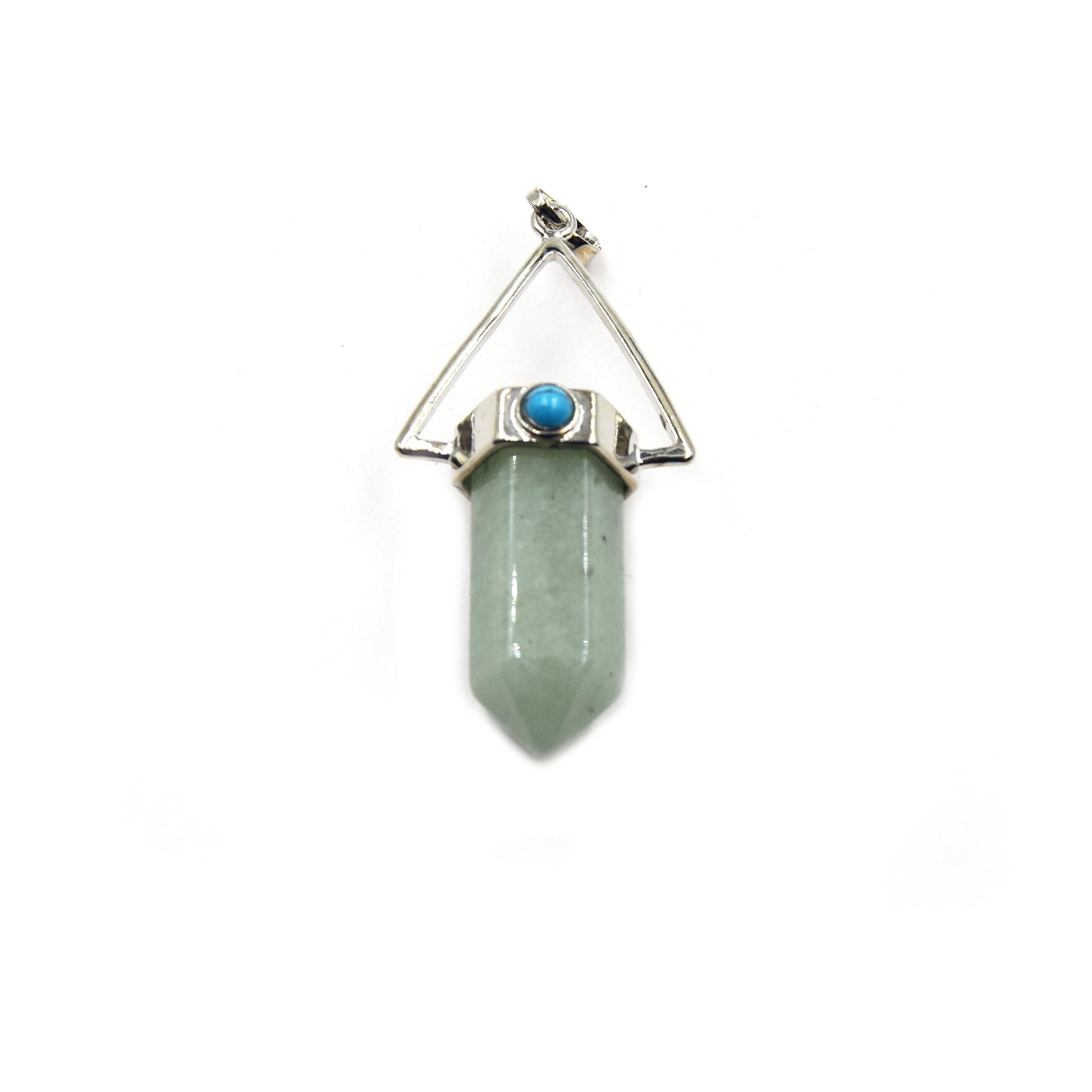 Natural Pendulum Point Pendant | Quartz Tiger Eye Agate Lapis Aventurine Opalite Howlite Hexagonal Point Pendant - Sold Individually