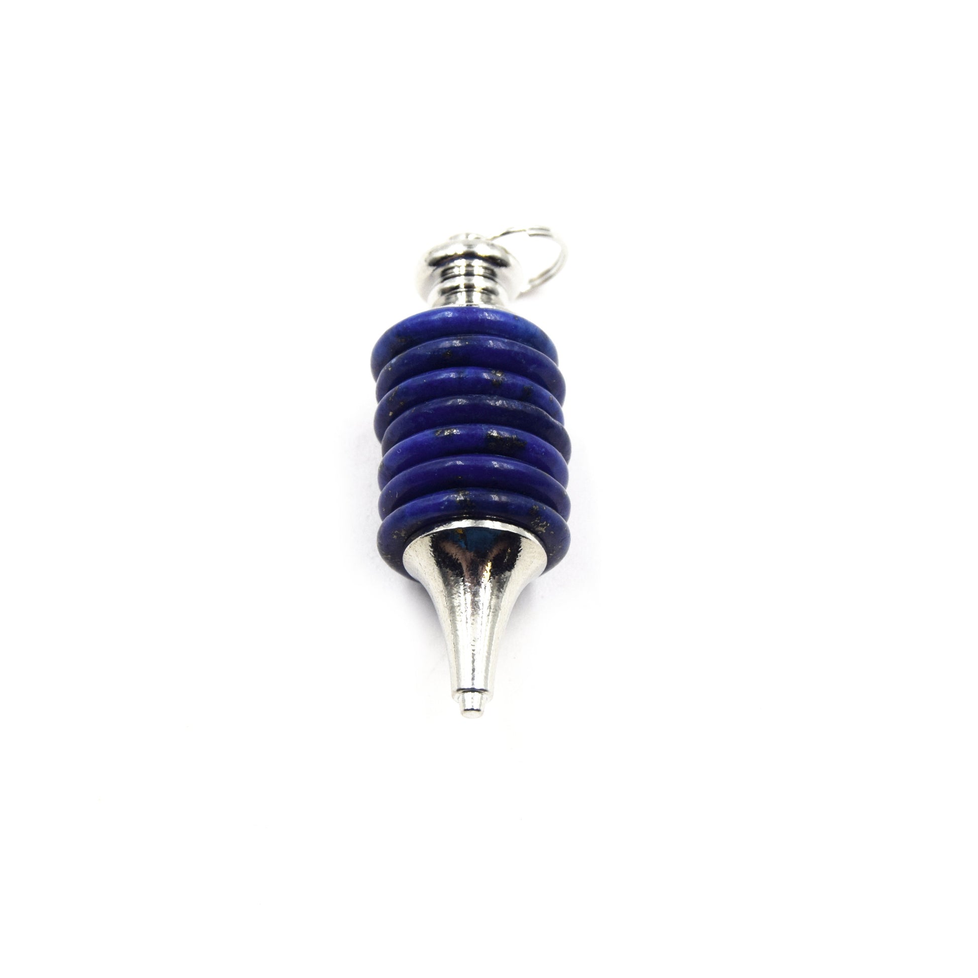 Natural 7 Chakra Disc Pendulum Point Pendant | Quartz Tiger Eye Lapis Aventurine Jasper Citrine Amethyst Point Pendant - Sold Individually