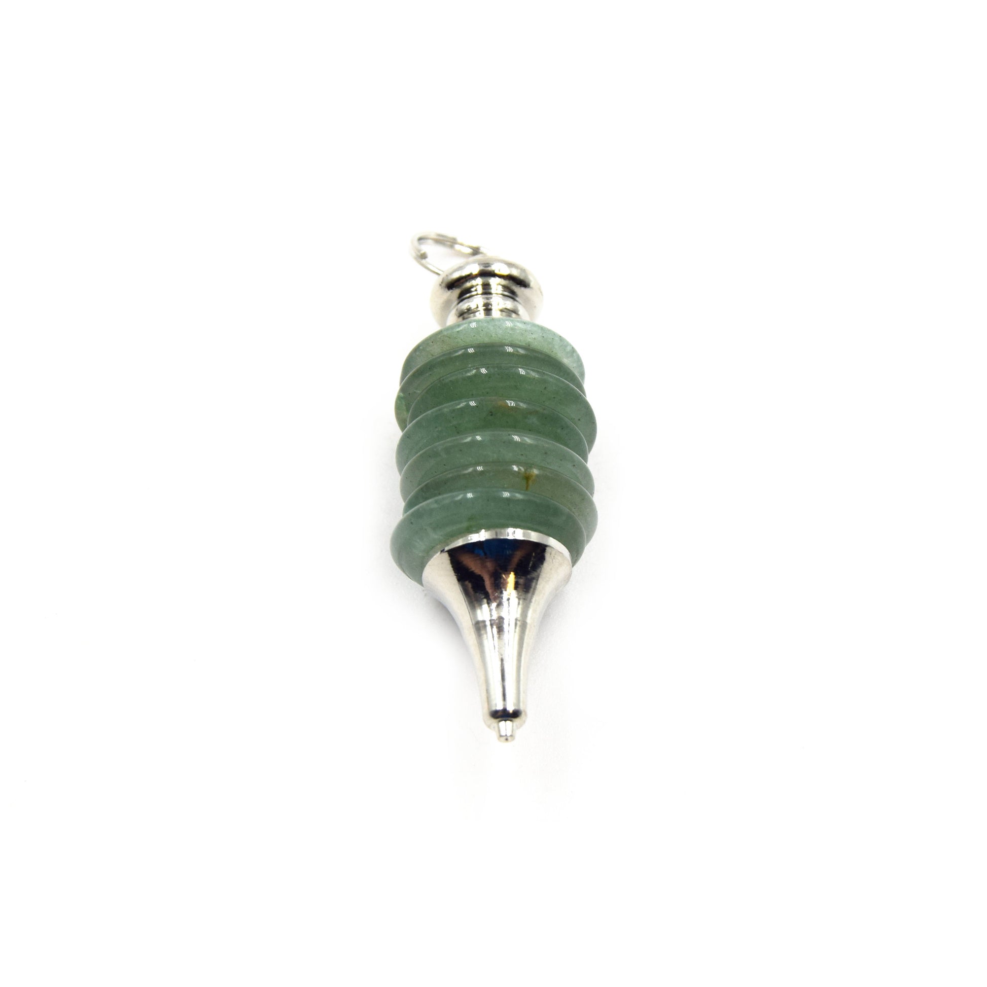 Natural 7 Chakra Disc Pendulum Point Pendant | Quartz Tiger Eye Lapis Aventurine Jasper Citrine Amethyst Point Pendant - Sold Individually