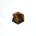 Hexagon Gemstone Pendant | Natural Faceted Hexagonal Top-Drilled Quartz Aventurine Jasper Howlite Tiger Eye Lapis Opalite Agate Pendant