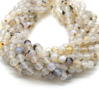 Natural Agate Beads - Smooth Round Natural Gemstone Beads - 8mm 10mm Available