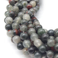 Blood Agate Beads - Smooth Round Natural Agate Gemstone Beads - 8mm 10mm 12mm Available