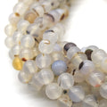 Natural Agate Beads - Smooth Round Natural Gemstone Beads - 8mm 10mm Available