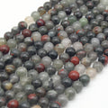 Blood Agate Beads - Smooth Round Natural Agate Gemstone Beads - 8mm 10mm 12mm Available