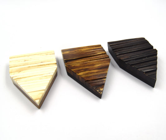 Bone Pendant | 2.5" Inch Arrow Shaped Natural Ox Bone with One Gold Suspension Ring | White, Light Brown, Dark Brown