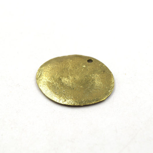 Brass Pendant | Gold Plated Brass Evil Eye Shaped Pendant | Evil Eye Pendant | Large Brass Pendant | Gold Evil Eye Pendant | 30mm x 35mm
