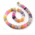 Cube Frosted Agate Beads | Dyed Matte Crackle Cube Gemstone Beads - 10mm Available - 5 Colors