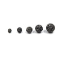 Pave Rhinestone Encrusted Gunmetal Round/Ball Shaped Acryllic Bead - 6mm 8mm 10mm 12mm 14mm available - Sold Individually
