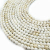 White Buffalo Turquoise Beads | Natural Gemstone Beads | Smooth Matte Faceted