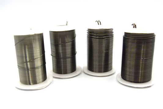Beadsmith Brand Gunmetal Plated Tarnish Resistant Jewelry Crafting/Wrapping Wire - (Sold Individually) | 16g, 18g 22g, 26g, 28g