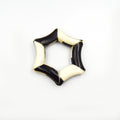 Ox Bone Focal Pendant | 2.5" - Natural Ox Bone Inside 6 Sided Star Shaped Focal Ring Pendant - 65mm x 65mm approx.