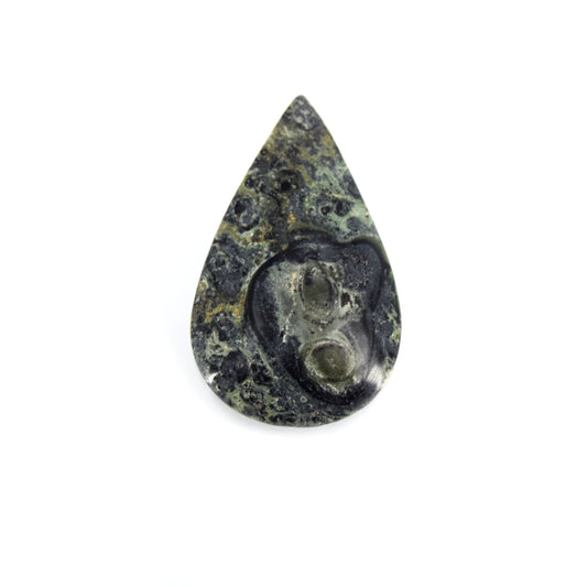Kambaba Jasper Cabochon | Teardrop Flat Back Cabochon | 31mm x 52mm - 5mm Dome Height | OOAK Natural Gemstone Cabochon